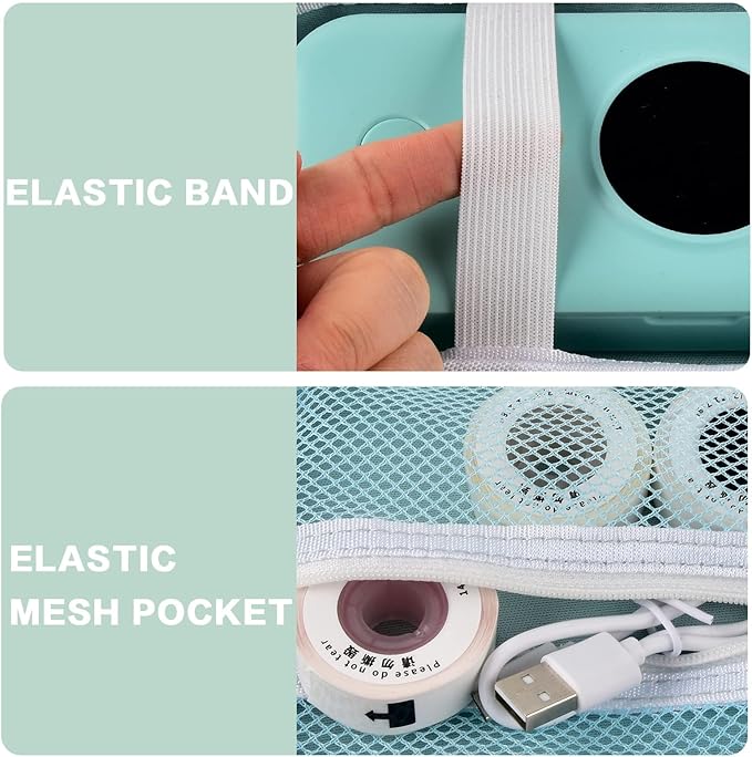 Labels Printer Case Compatible with COLORWING D30 Bluetooth Wireless Portable Labeling Printer Also for Phomemo D30 D35 for Memoking Mini Thermal Printing Sticker Storage Holder