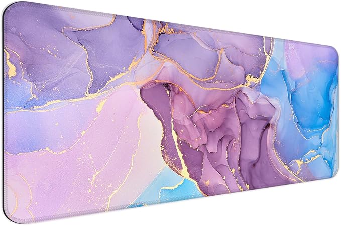 Abstract Marble Desk Mat,Large Gaming Mouse Pad, Computer Keyboard Laptop Mousepad for Work, Game, Office and Home, XL