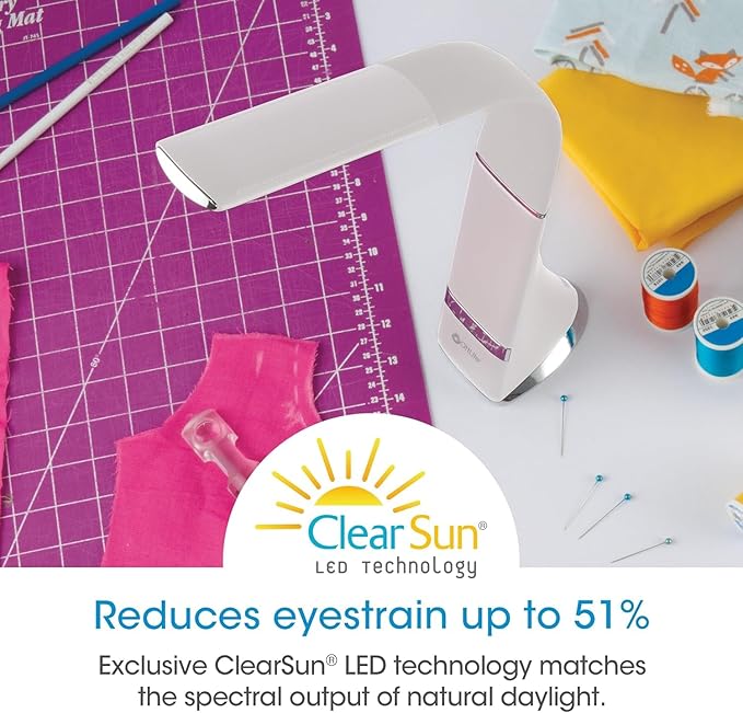 OttLite Recharge LED Desk Lamp with ClearSun LED Technology - Portable, Dimmable & Flexible Gooseneck - Travel-Friendly Task Lamp with Rechargeable Battery - for Home, Reading, Office & College Dorms