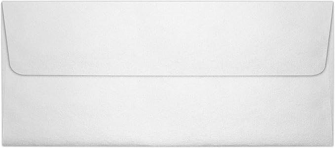 LUXPaper #10 Business Envelopes | Peel & Press | 4 1/8" x 9 1/2" | Crystal Metallic | 80lb. Text | 250 Qty