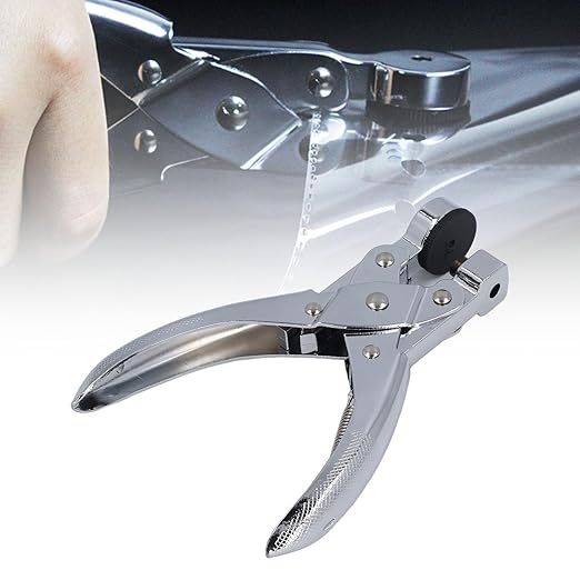 Plastic Bag Hole Puncher, Lightweight Comfortable Handle Single Hole Punch Sturdy for School (6mm)