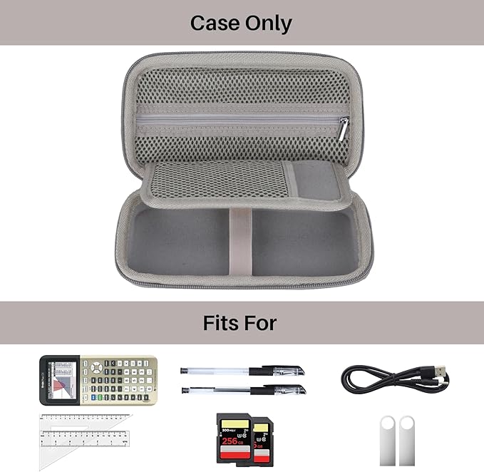 Hard Case Replacement for Texas Instruments TI-84 Plus CE/TI-84 Plus/TI-Nspire CX II CAS/TI-Nspire CX II/TI-83 Plus/TI-89 Titanium/TI-85 / TI-86 Color Graphing Calculator (Clay Brown Case)