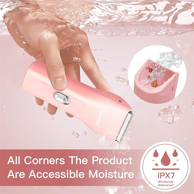Founouly Dog Cat Home Hair Clipper Portable Electric Pet Grooming Kits,Pink,TS006
