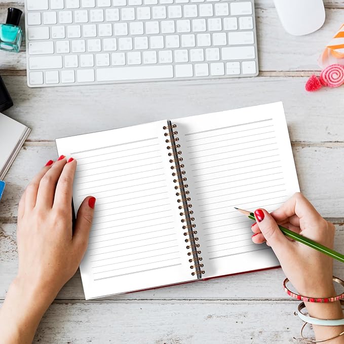 Vintage Floral Dragonfly Notebook, Dark Green Botanical Dragonfly Journal, Cottagecore Flower Plant Journal, Rustic Mosquito Hawk Spiral Notebooks 5.5x8.3 Inch