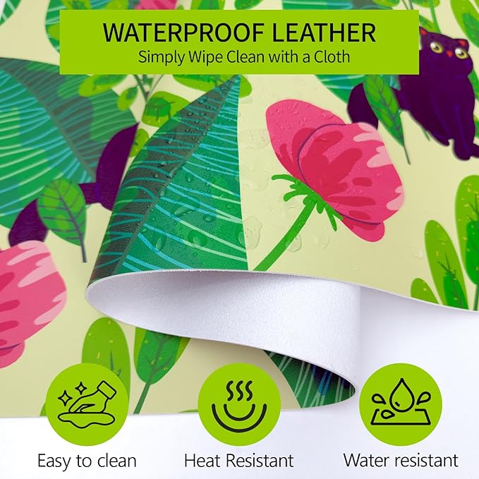 Leather Desk Pad, Desk Matt for Desktop, Pink Desk Mat, Women Girls Waterproof Large Keyboard Pad, Cute Computer Mat for Office Work/Home/Decor/Desktop Accessories (31.5"x15.7")