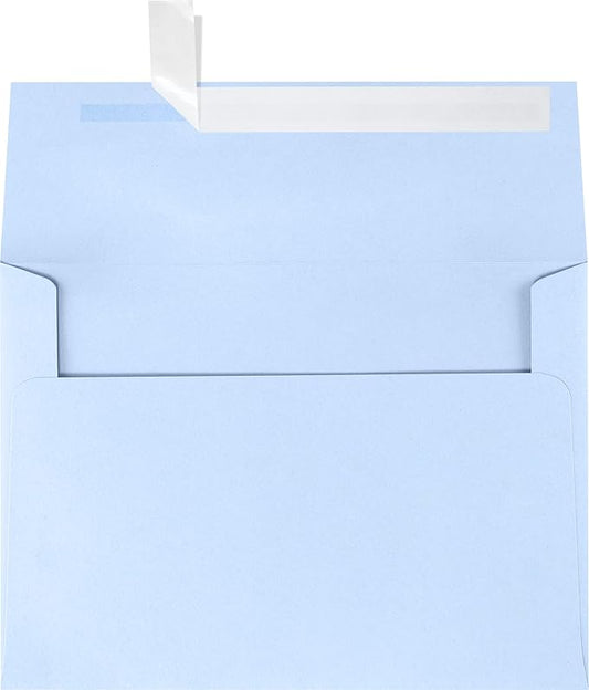 LUXPaper A7 Invitation Envelopes | Peel & Press | 5 1/4" x 7 1/4" | Baby Blue | 80lb. Text | 250 Qty