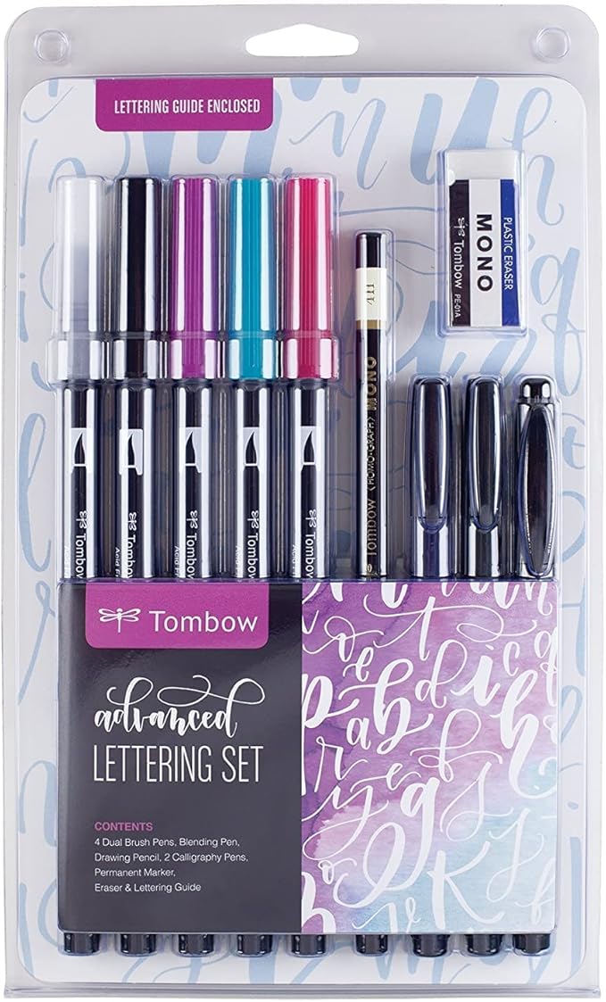 Tombow 56191 Advanced Lettering Set. Includes Need to Enhance Your Hand Lettering