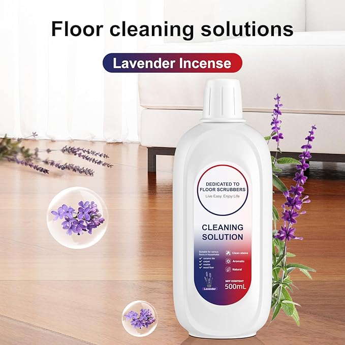 Nukisa Floor Cleaning Solution Compatible With Tineco, Deep Cleans for Multiple Hard Floors, Suitable With All Robot Vacuums with Mopping and Cordless Wet/Dry Vacuum Mop Cleaner (Lavender 2 Bottle)