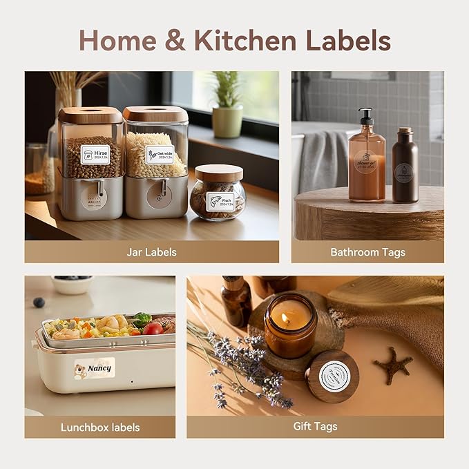 NIIMBOT B1 Barcode Label Maker, Bluetooth Thermal Label Printer, Portable Sticker Maker for Home Organization, Mailing, Bakery,Grocery, Small Business, Compatible with Phone Computer,Sky Grey