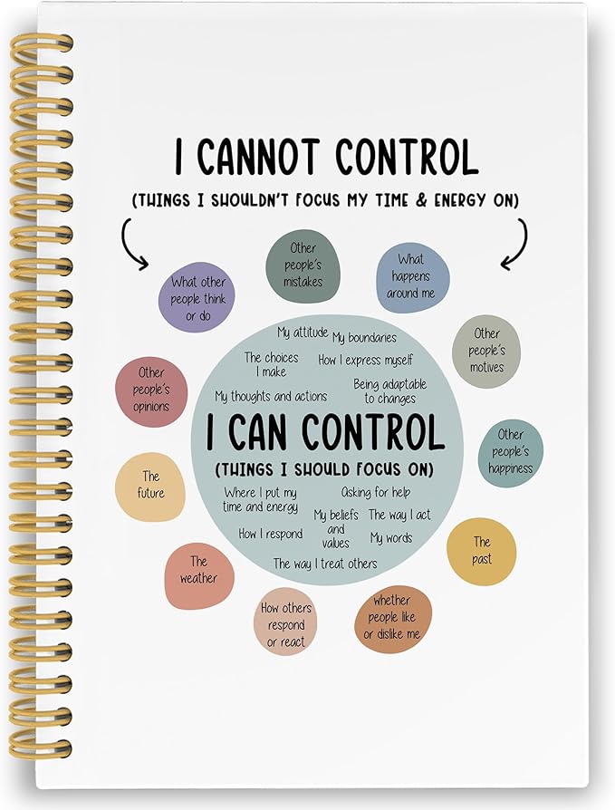 XPH Mental Health Spiral Notebook, Psychology Gifts Journaling Notebook for Note Taking, Therapist Hardcover Journals for Therapy Office 160 Pages 5.5 x 8.3 Inch, Mental Health Gifts for Women Men