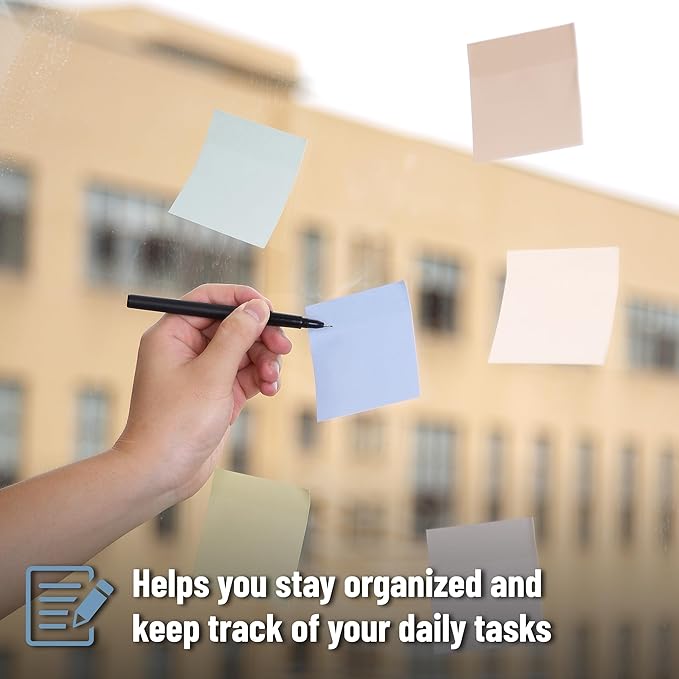 Mr. Pen- Sticky Notes, 3”x3”, 12 Pads, 600 Sheets, Colorful Sticky Notes 3x3, Whispers of Nature