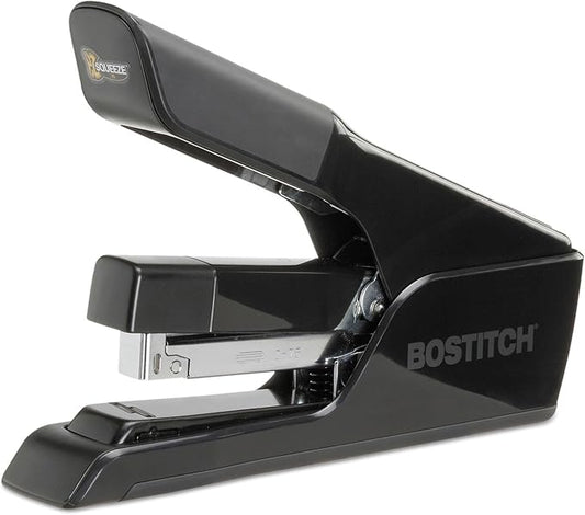 Bostitch Office EZ Squeeze 75 Sheet Flat Clinch Stapler, Reduced Effort, Black (B875)