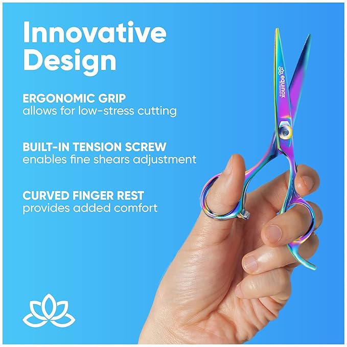 Equinox Razor Edge Series Professional Hair Scissors - 6.5” Premium Japanese Stainless Steel Hair Cutting Scissors, Hair Shears, Hair Razors for Hair Cutting, Barber Accessories & Hair Salon Supplies