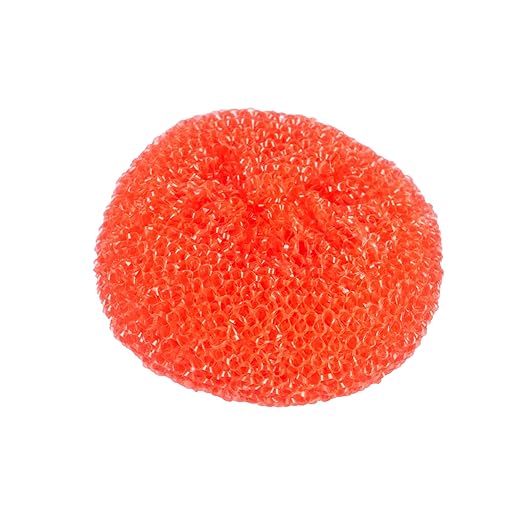 Restaurantware Plastic Dish Scrubbers 40 Pack 2.953 x 2.953 x 0.984 Inches Durable Non-Scratch Scrubbers Plastic Mesh Cleaning Pads Easy Grip Assorted Colors for Multi-Surface Cleaning