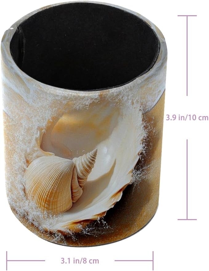 Desk Pencil Pen Holder, _Shell Sand (3) Pen Organizers for Desk Desktop Storage Stationery Supplies Cup Pot for Office School Home