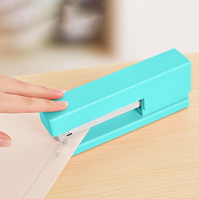 Office Desktop Stapler - 25 Sheet Capacity with 830 Staples and Staple Remover,Staplers for Desk,Non-Slip for School, Home, Green