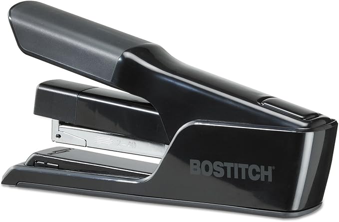 Bostitch Office EZ Squeeze 40 Sheet Flat Clinch Desktop Stapler, Reduced Effort, Black (B9040)