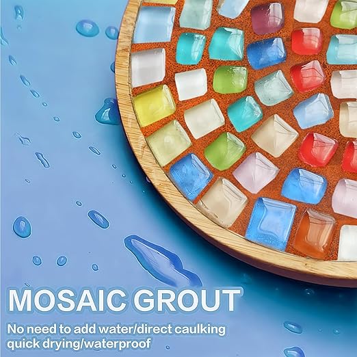 OOTDART Mosaic Crystal Grout, Mosaics Tile Tools, Mosaic Tile Accessories – Essential for Handmade Grouting and Perfect for DIY Craft Projects (Orange Red, 4.5oz)