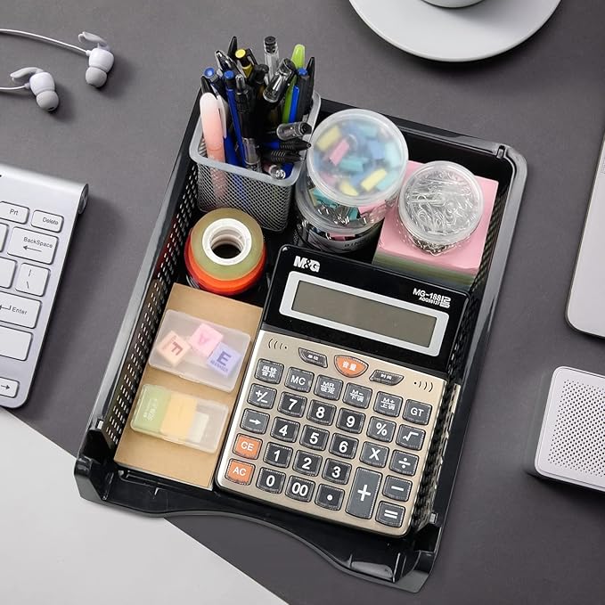 6 Layers Stackable Office Paper Tray, Plastic Stackable Letter Tray