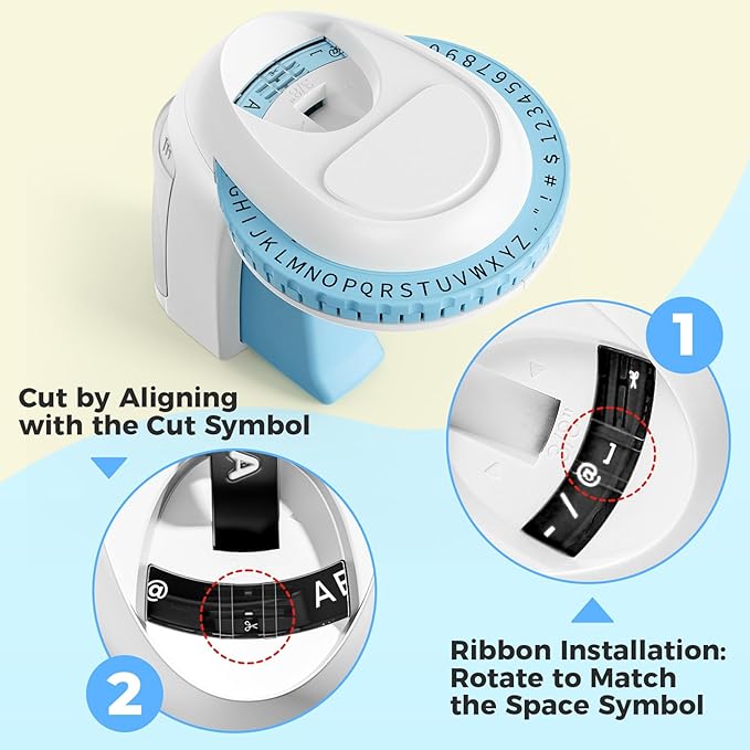 Vixic Embossing Label Maker, Retro 3D Label Maker Embossed, Vintage Embosser Label Makers Machine with 5 Rolls Embossing Tapes, Manual Labeler Old School for Home Office Kids DIY Crafting