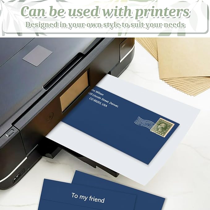 Mulbozy 50 Pcs Navy Blue #10 Business Envelopes, Self Seal Standard Envelopes, Windowless Business Mailing Envelopes for Office Checks Letters Invoices Statements Wedding, Size 4-1/8 x 9-1/2 inch