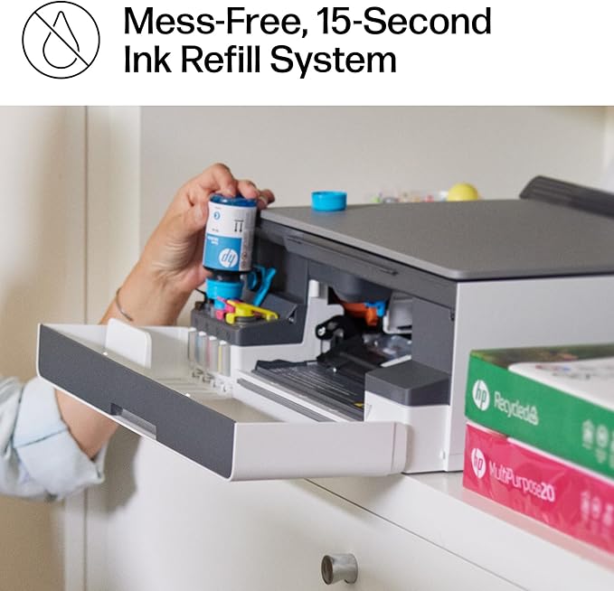 HP Smart Tank 5101 Wireless All-in-One Ink Tank Printer, Scanner, Copier with 2 years of ink, Best-for-home, Refillable, AI-enabled (1F3Y0A)