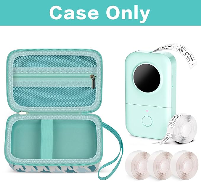 Labels Printer Case Compatible with COLORWING D30 Bluetooth Wireless Portable Labeling Printer Also for Phomemo D30 D35 for Memoking Mini Thermal Printing Sticker Storage Holder