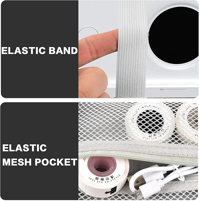 Labels Printer Case Compatible with COLORWING D30 Bluetooth Wireless Portable Labeling Printer Also for Phomemo D30 D35 for Memoking Mini Thermal Printing Sticker Storage Holder