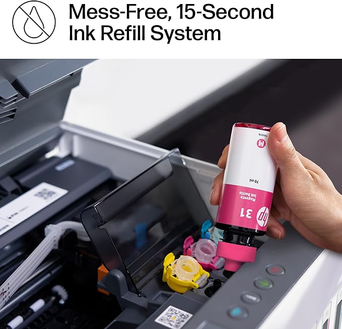 HP Smart Tank 6001 Wireless All-in-One Ink Tank Printer, Scanner, Copier with 2 years of ink included, Best-for-home, Refillable, AI-enabled (2H0B9A)