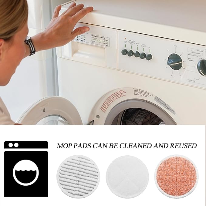 BeiLan Spin Wave Mop Pads Fit for Bissell Spin Wave 20399 23157 23159 2039A 2124A 20393 2039T 2039W 20391 20395 2307 2315A Heavy Soft Scrubby Pads for Hardwood Floor Cleaning Replacement Pads(12Pack)