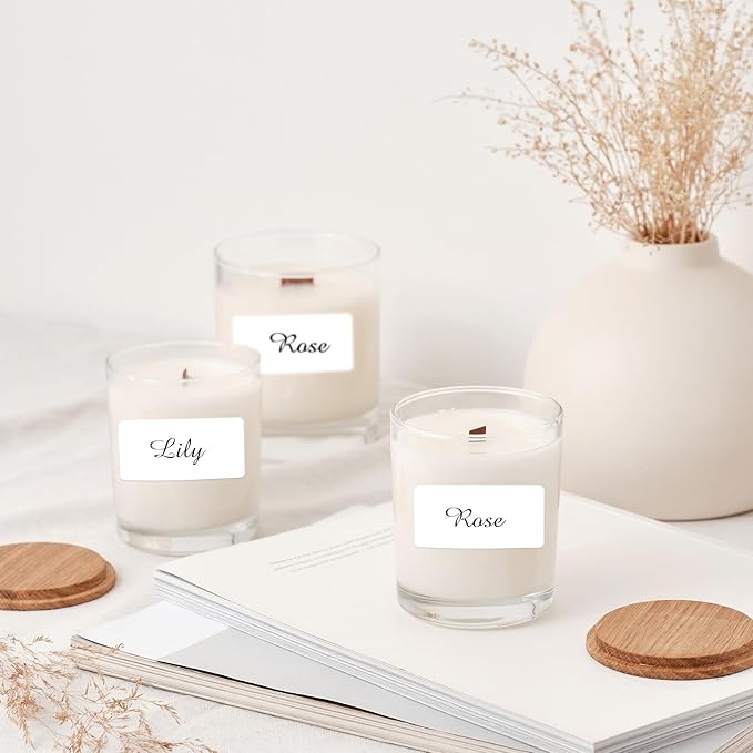 2"x1" Thermal Sticker Labels, White Self-Adhesive Barcode Label Paper for Direct Thermal Printer, Waterproof Multi-Purpose Rectangle Address Shipping Mailing Stickers, 300 Sheets/Roll