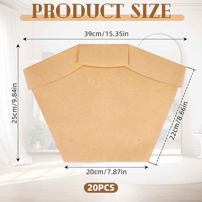 AmazingSpark 20 Pack Type BP Vacuum Bags Compatible with Hoover C2401 Vacuum Cleaner Replacement BP Bags Shoulder Vac and Backpack, Replace Part #401000bp 1KE2103000 41240202