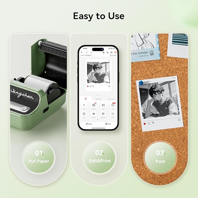 NIIMBOT B21 Pro Sticker Printer, 300DPI, Fun APP, Portable Inkless Label Printer, Bluetooth Sticker Maker for DIY Crafts, Notes, Scrapbook, Photo, Custom Labels & Gifts,Home Organization (Green)