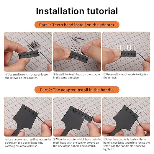 WUTA Removable Leather Hole Punch,Versatile Leather Stitching Punch,Leather Hole Punch Tool Set,Leather Stitch Punch for Leather Stitching Punch Craft DIY（3.38mm+3.85mm Set）