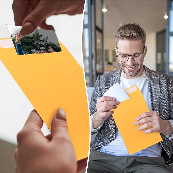 6x9 Self-Seal Envelopes 50 Pack - Manilla Catalog Mailing Envelopes for Photos, Cards, Documents