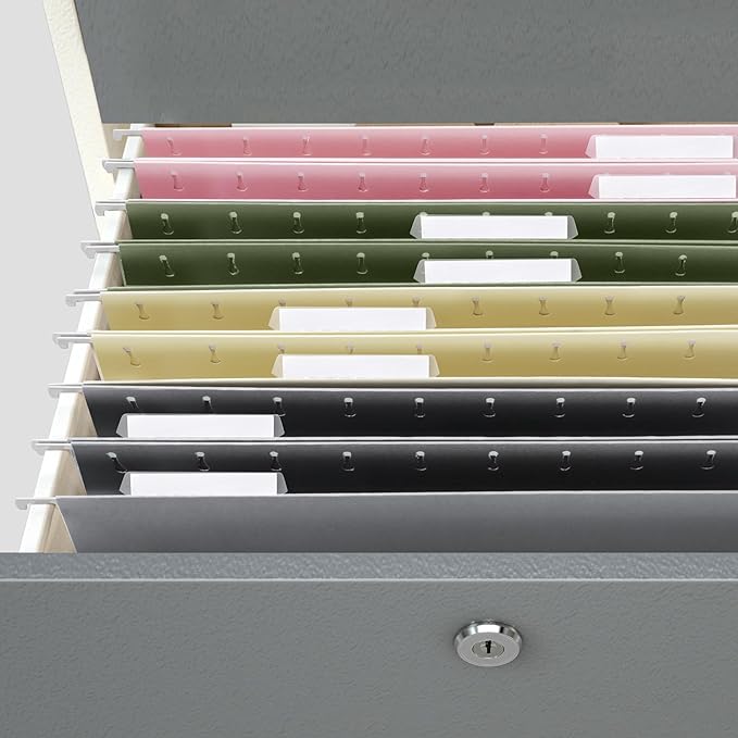 BALEINE 8PK Hanging File Folders, Legal Size Hanging Folders with 1/5-Cut Tabs for Filing Cabinets, File Boxes (8PK, Legal Size)