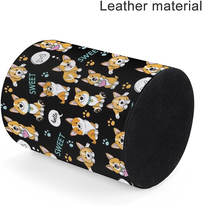 Cute Corgi Pen Holder Pencil Organizer Cute Pencil Cup Desk Decor Makeup Brush Holder PU Multifunctional Office Suppliesfor Home Classroom School