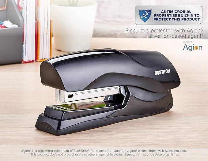 Bostitch Office Stapler Heavy Duty - 40 Sheet Stapler for Desk -Full-Strip - Includes 1260 Staples - Black