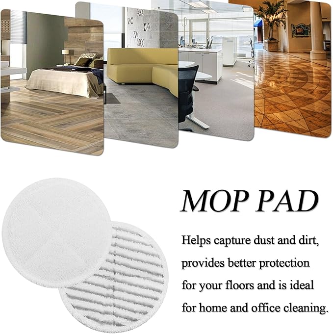 BeiLan Spin Wave Mop Pads Fit for Bissell Spin Wave 20399 23157 23159 2039A 2124A 20393 2039T 2039W 20391 20395 2307 2315A Soft Scrubby Pads for Hardwood Floor Cleaning Replacement Pads(12Pack)