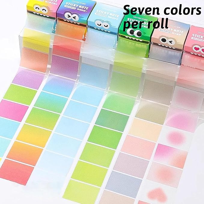 Cute Monster Pattern Sticky Note, 105 Sheets/Roll Fun Pastel Pull-Out Memo Pads, Cute Post it Notes, Easy Post Memo Pads, Funny Back to School Gift for Teachers & Students (4 Boxes)