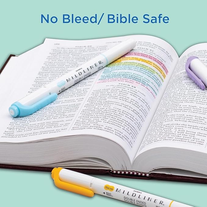 Zebra Pen Mildliner Dual-Tip Highlighter Set, Broad and Fine Point Tips, Ideal for Bible Highlighting, No Bleed, School Supplies and Office Supplies, Tropical Bisque Ink Colors, 10-Pack (78301)