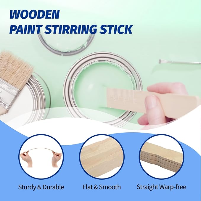 GLAINTE Waste Away Paint Hardener 12 Packs, 3.5oz - Fast Acting Solid Hardener - Drying Powder for Water-based Paint with 15 Pcs Wooden Stir Sticks