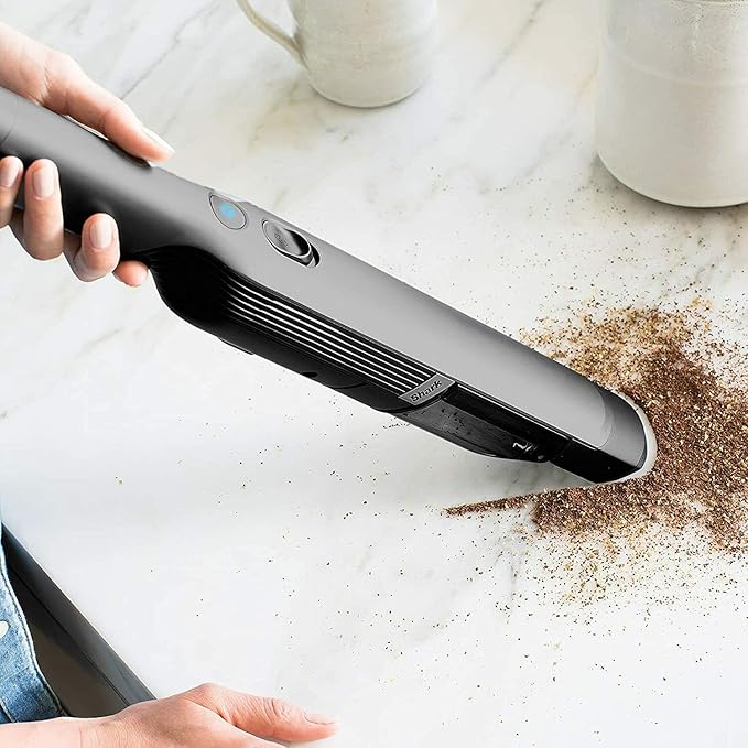 Shark WV201 WANDVAC Handheld Vacuum (Renewed) Lightweight at 1.4 Pounds with Powerful Suction, Charging Dock, Single Touch Empty and Detachable Dust Cup (WV201BLK Black)
