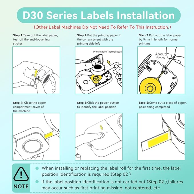 EEBBL D30 P21 Label Tape 12 x 40 mm(0.47"x1.57"), d30 Labels Compatible with D30 Portable Label Printer Adapted Label Print Paper for Office 160 Labels/Roll, 10 Rolls (White+Transparent)