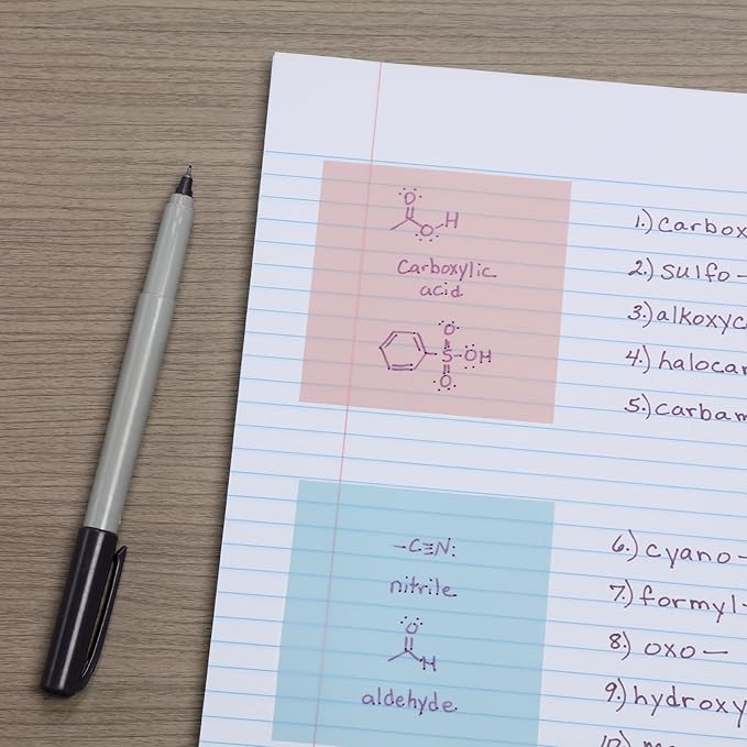 Redi-Tag Translucent Sticky Notes, Transparent Self-Stick Notes, 3" x 3", Pastel Colors, 4 Pads, 50 Notes Per Pad, 200 Sheets (1006593)