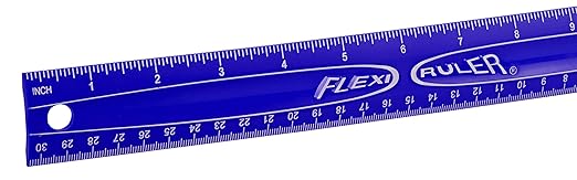It's Academic Flexi Rulers, 12-inch Flexible Non-Breakable Ruler, 12-Pack, Blue