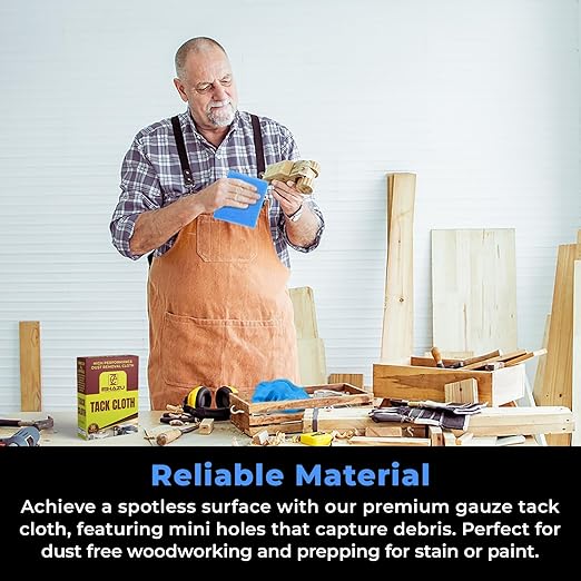 Eshazu Premium Tack Cloth (Pack of 06) – Professional Grade Dust and Particle Remover for Woodworking and Painting – Tack Rags for Surface Cleaning – Silicone & Wax Free, Anti-Static