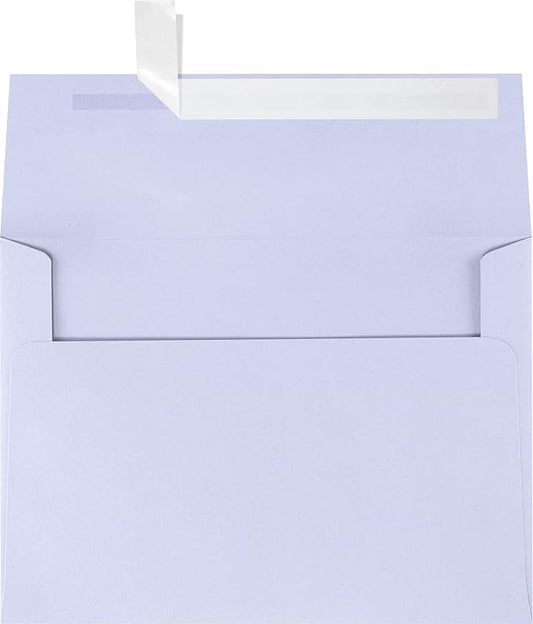 LUXPaper A7 Invitation Envelopes | Peel & Press | 5 1/4" x 7 1/4" | Lilac Purple | 80lb. Text | 500 Qty