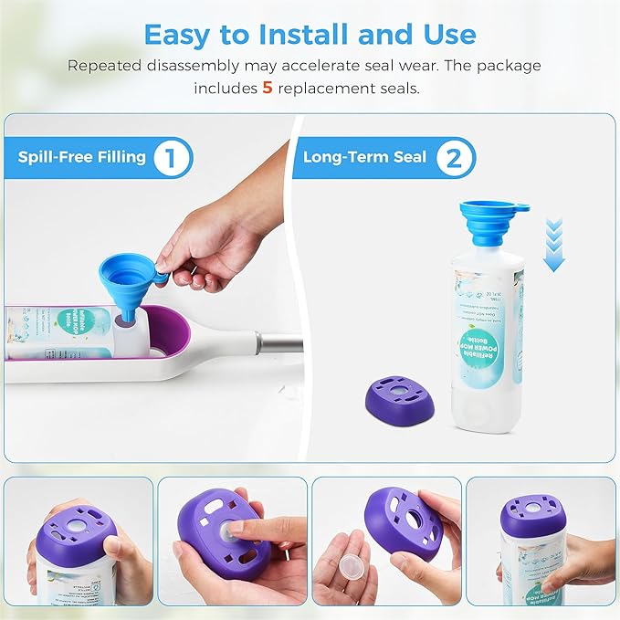 Ndoge Power Mop Refillable Bottle for Swiffer PowerMop Multi-Surface Mop, 775ML /26 FL OZ Leak-Proof HDPE Refillable Bottle Solution Powermop Reusable Solution Container Replacement