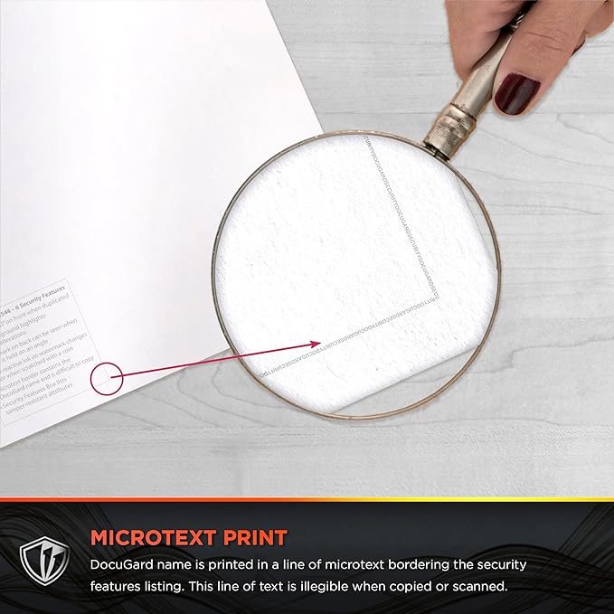 DocuGard Standard Blue/Canary 2-Part Medical Security Paper - CMS Approved for Prescription Printing & Fraud Prevention - 6 Security Features - Laser & Inkjet Printer Compatible - 250 Sheets (04544)